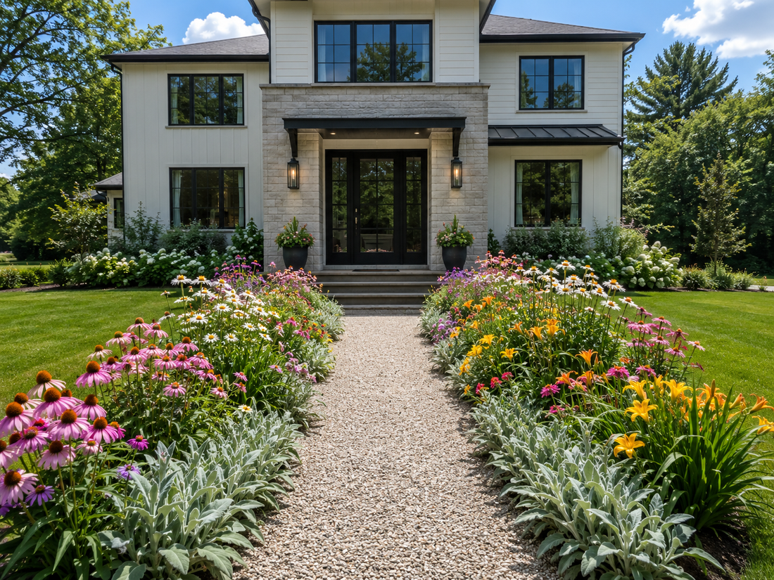 What does 25% less lawn get you? Gorgeous yard and less mowing.